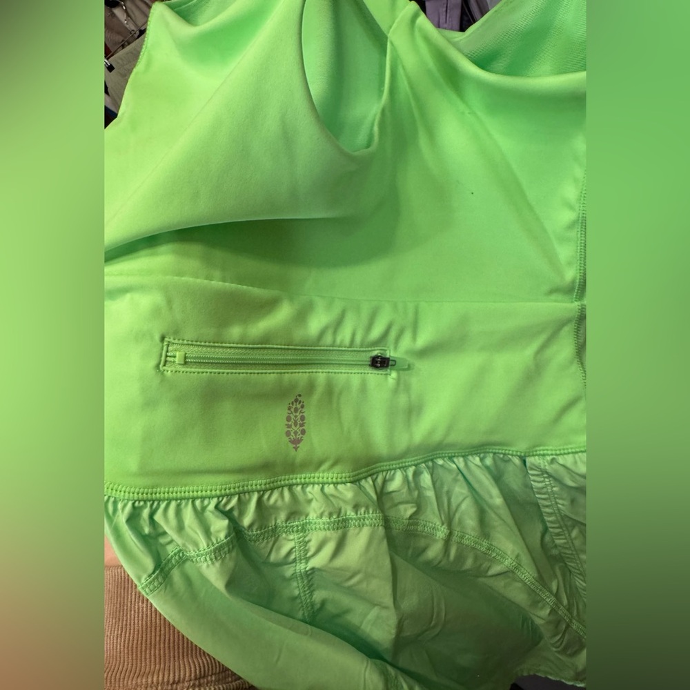 NWOT Free People FP Movement Righteous Runsie - Neon Lime Green - large - Picture 8 of 9